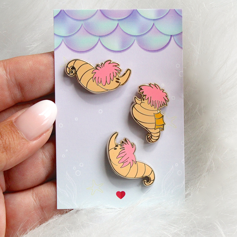 Pin's Under the sea - seahorses pin set of 3