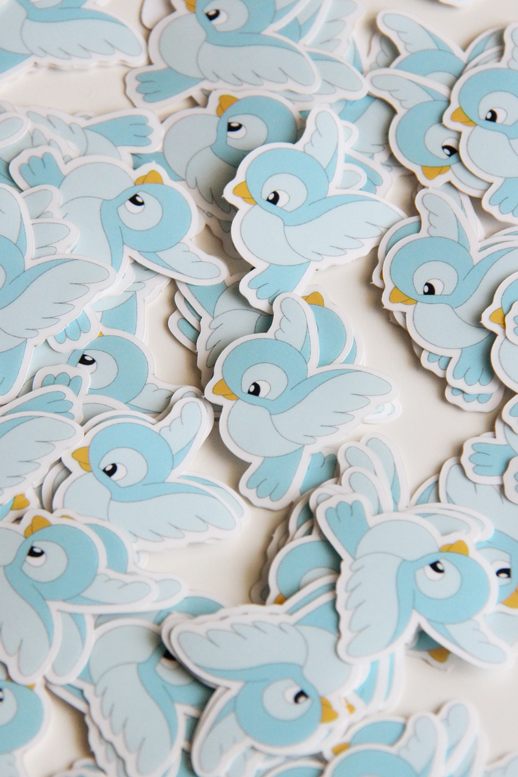 Sticker blue bird
