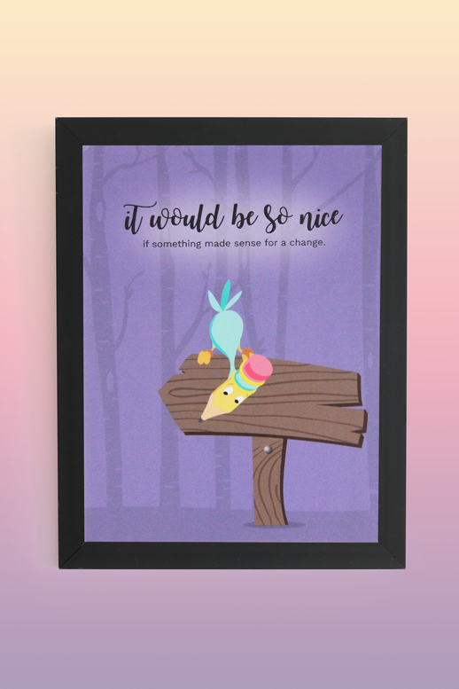 Postcard"Alice in Wonderland"- Pencil Bird