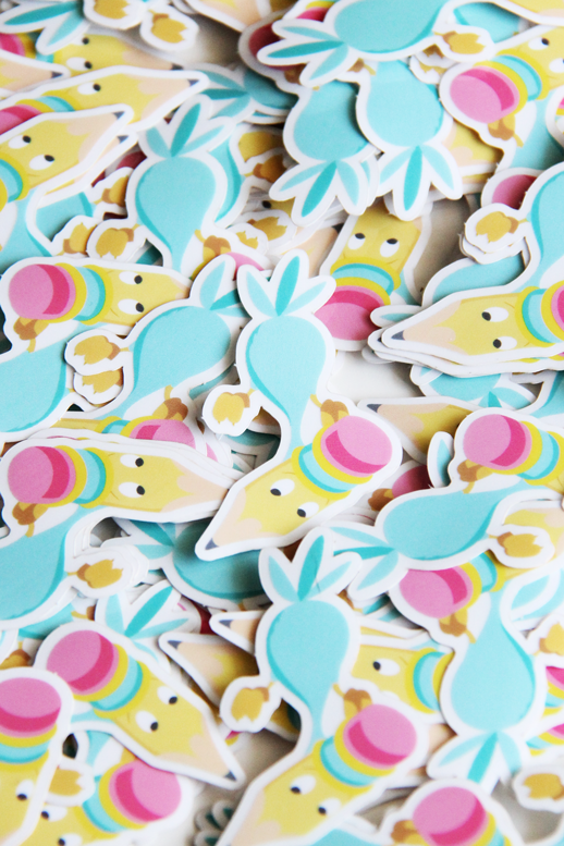 Sticker pencil bird