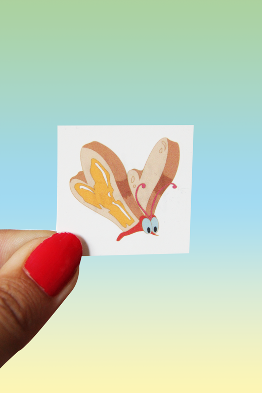 Temporary tattoo - Buttered toast - Alice in Wonderland